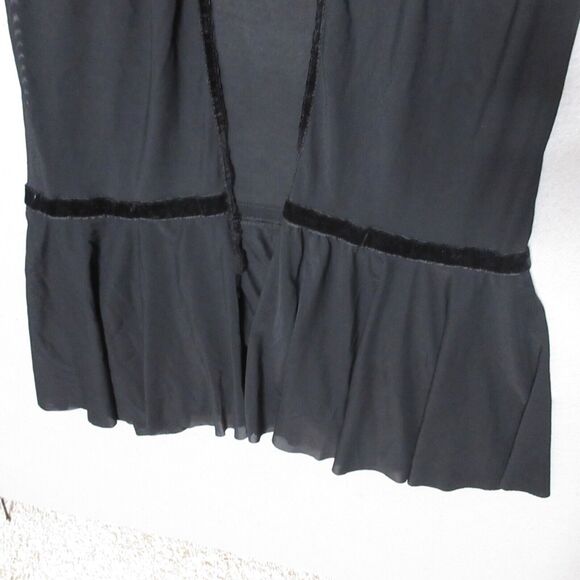 Mod Cloth Cardigan Sheer Ruffle Boho Goth NWT Long Line‎ - Picture 3 of 13